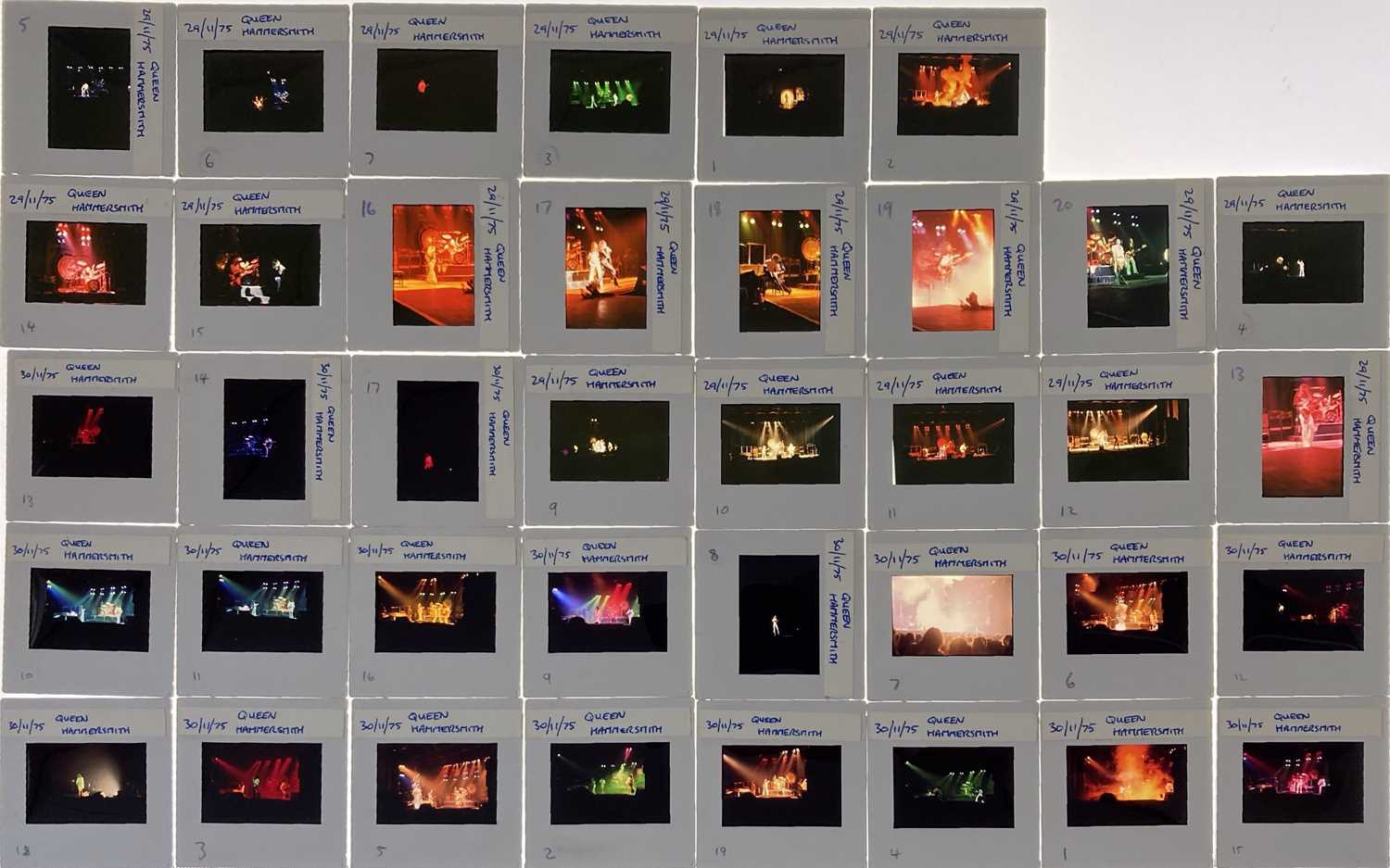 QUEEN 1970S CONCERT PHOTOS - TRANSPARENCIES.