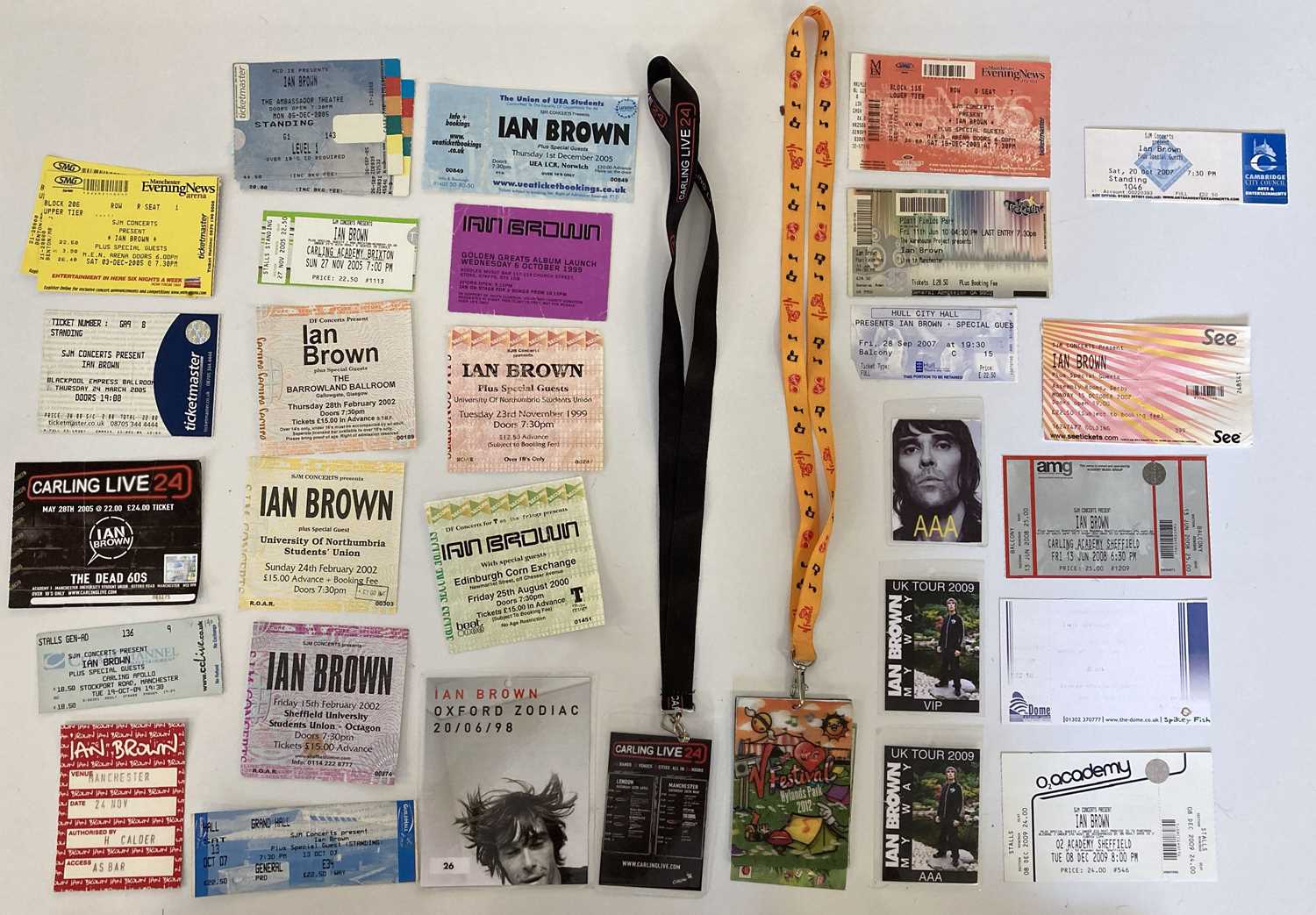 IAN BROWN TICKETS AND PASSES.