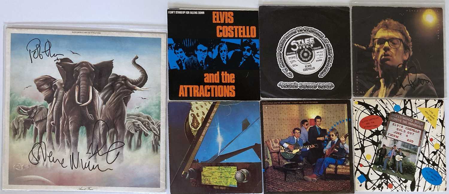 ELVIS COSTELLO SIGNED RECORDS.