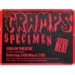 THE CRAMPS HAMMERSMITH ODEON 1984 POSTER.