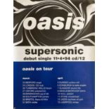 OASIS 1994 SUPERSONIC / TOUR LISTINGS POSTER.