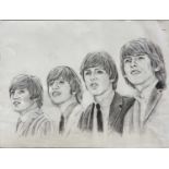 THE BEATLES HAND DRAWN PORTAIT.