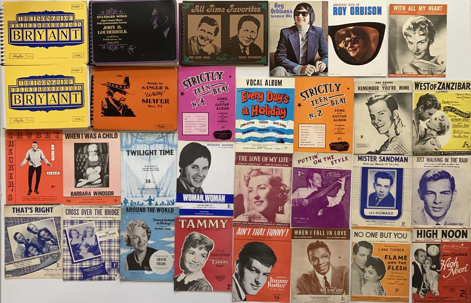 SHEET MUSIC AND SONG BOOKS.