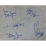 ROLLING STONES PAGE - SIGNED BY BILL WYMAN AND CHARLIE WATTS.