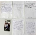 TAKE THAT - ORIGINAL HANDWRITTEN LETTERS FROM THE BAND.