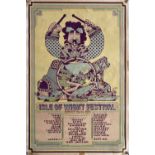 ISLE OF WIGHT FESTIVAL 1970 ORIGINAL POSTER.