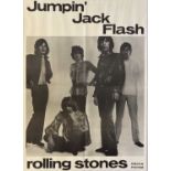 ROLLING STONES - JUMPIN' JACKFLASH PROMO POSTER.