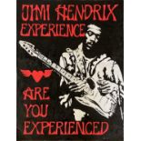 JIMI HENDRIX HAND PAINTED POSTER.