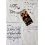 TAKE THAT - ORIGINAL HANDWRITTEN LETTERS FROM THE BAND.