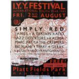 1985 FESTIVAL POSTER - SIMLY RED / A CERTAIN RATIO / JAMES AND MORE.