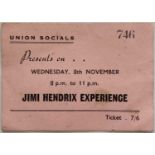 JIMI HENDRIX EXPERIENCE 1967 MANCHESTER TICKET.