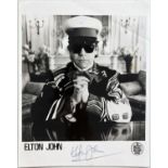 ELTON JOHN SIGNED PHOTOGRAPH.