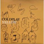 COLDPLAY FULLY SIGNED YELLOW PROMO 12".