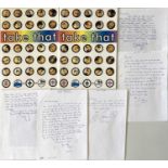 TAKE THAT - ORIGINAL HANDWRITTEN LETTERS FROM THE BAND.