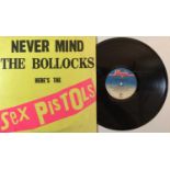 SEX PISTOLS - NEVER MIND THE BOLLOCKS LP PLUS PROMO CARTOON POSTER