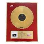 JOY DIVISION CLOSER BRIT CERTIFIED BPI GOLD DISC AWARD