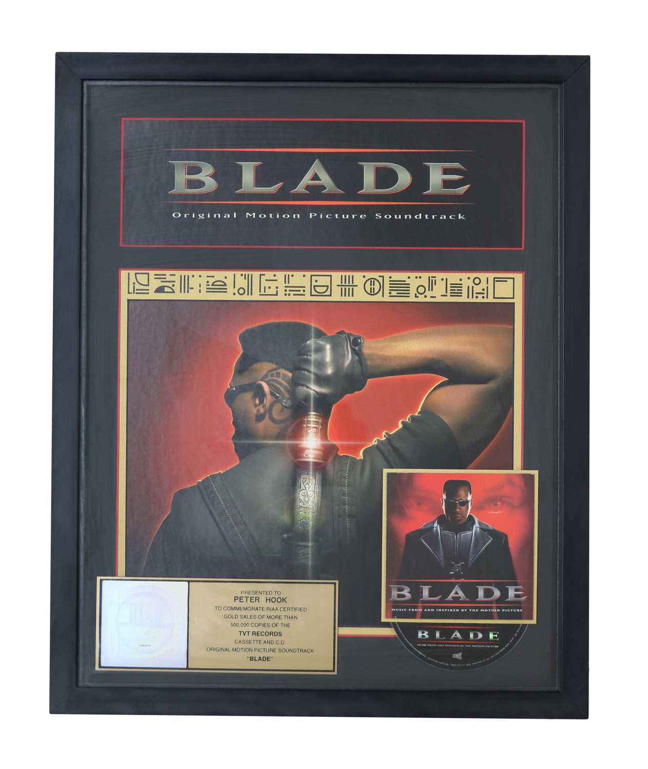 NEW ORDER GOLD RIAA AWARD FOR BLADE SOUNDTRACK