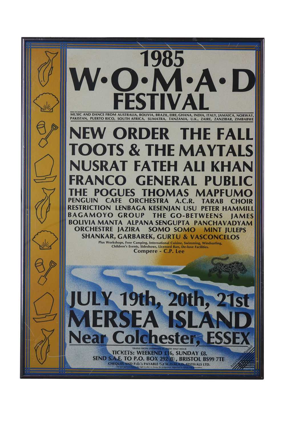 NEW ORDER 1985 W.O.M.A.D. FESTIVAL POSTER