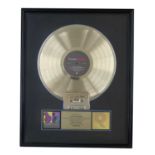 NEW ORDER RIAA GOLD AWARD FOR TECHNIQUE