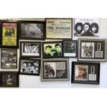 FRAMED BEATLES ITEMS.