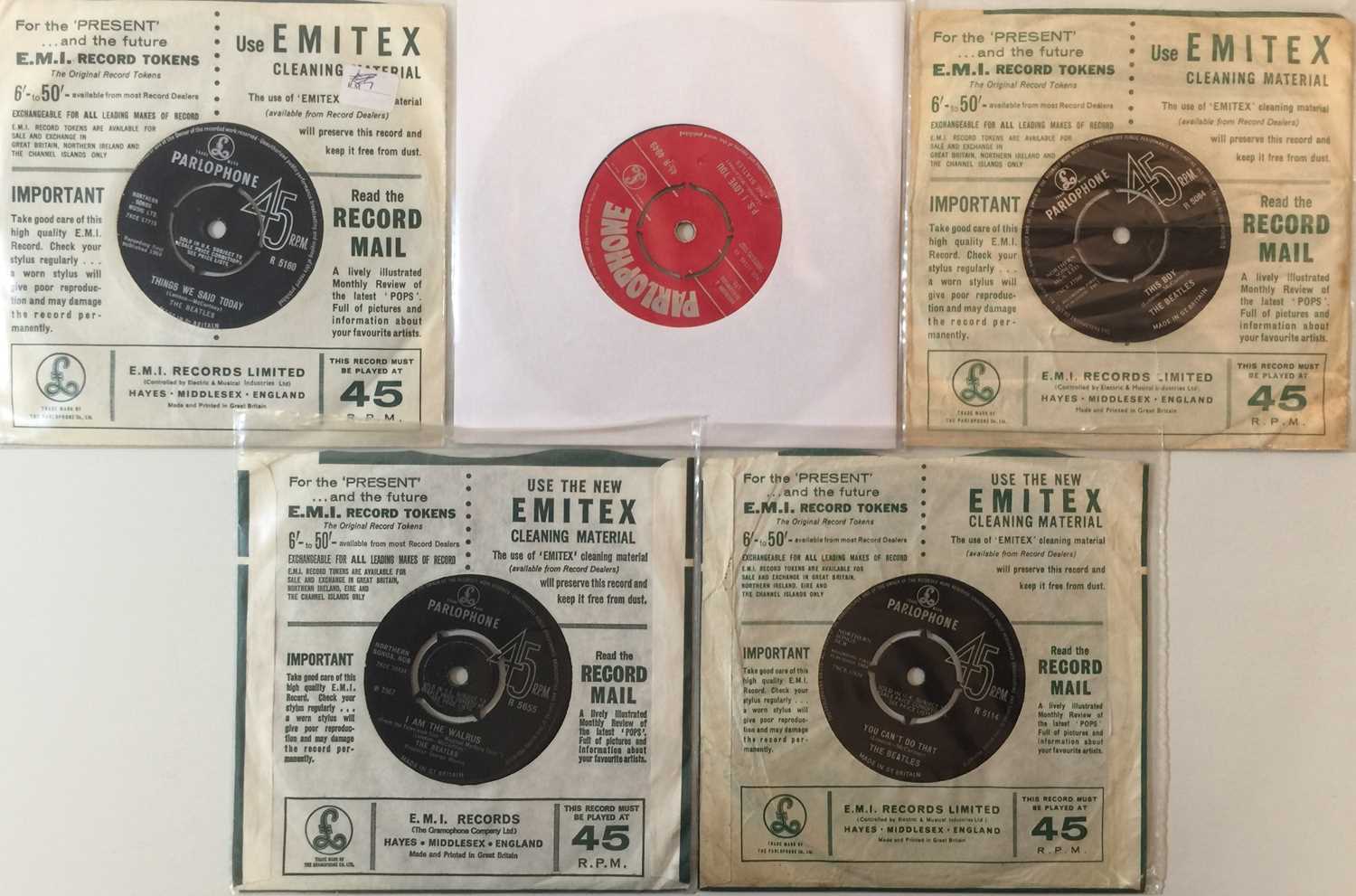 THE BEATLES - UK 7" COLLECTION (WITH ORIGINAL LOVE ME DO) - Image 2 of 2