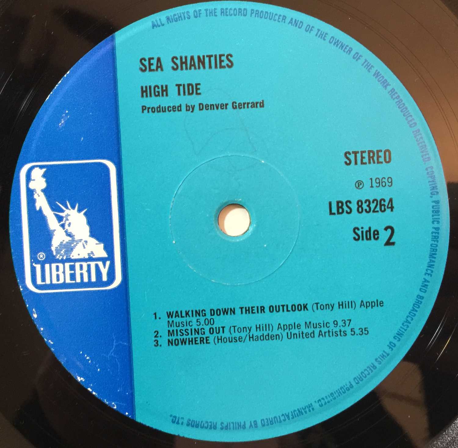 HIGH TIDE - SEA SHANTIES LP (UK STEREO - LBS 83264) - Image 5 of 5