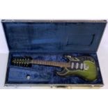 BURNS BISON 12 STRING GUITAR WITH HARD CASE.