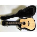 CHINESE MADE GIBSON CLONE SEMI ACOUSTIC WITH CASE.