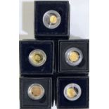 GOLD HALF CROWN COINS FROM TRISTAN DA CUNHA