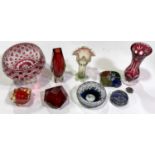 CUT GLASS / CRYSTAL ITEMS INCLUDING MURANO