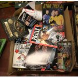 A collection of Film memorabilia mainly ephemera, Star Wars, Star trek, Close Encounters, Sherlock