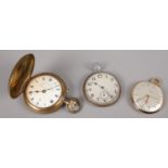 Three pocket watches to include full hunter example etc.