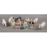 A collection of ceramic pigs to include Beswick and Royal Doulton examples along with 6 Beatrix