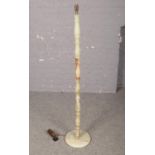 An Onyx lamp stand, height 138cm.