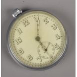 A military pocket watch, baring the broad arrow mark.