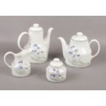A Royal Doulton 'Minerva' coffee pot, teapot, milk jug, sugar pot.