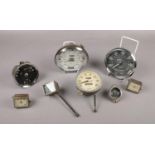 A small collection of car dials and speedometers, to include Smiths & Jaeger as examples etc.
