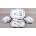 A collection of blue and white Orient pattern dinnerwares (approximately 16 pieces).