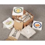 A collection of boxed cabinet plates, to include Royal Doulton, Caverswall etc.