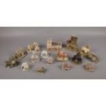 A quantity of decorative village ceramics to include, a Lilliput lane "Sweet William Cottage", a