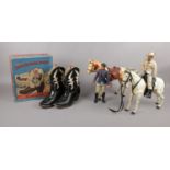 A collection of Lone Ranger memorabilia, Endicott Johnson official lone ranger boots (original box