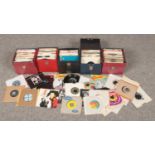 Five carry cases of single records, to include Paul McCartney, Stevie Wonder, George Michael etc.