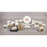 A collection of Royal Commemorative ceramics & glassware to celebrate Royal marriages and