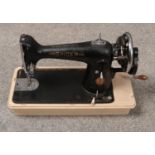 A Singer manual sewing machine