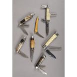 A collection of knives and multi tools, to include William Rodgers, Richards etc.