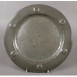 A Tudric pewter Arts & Crafts dish, diameter 24cm.