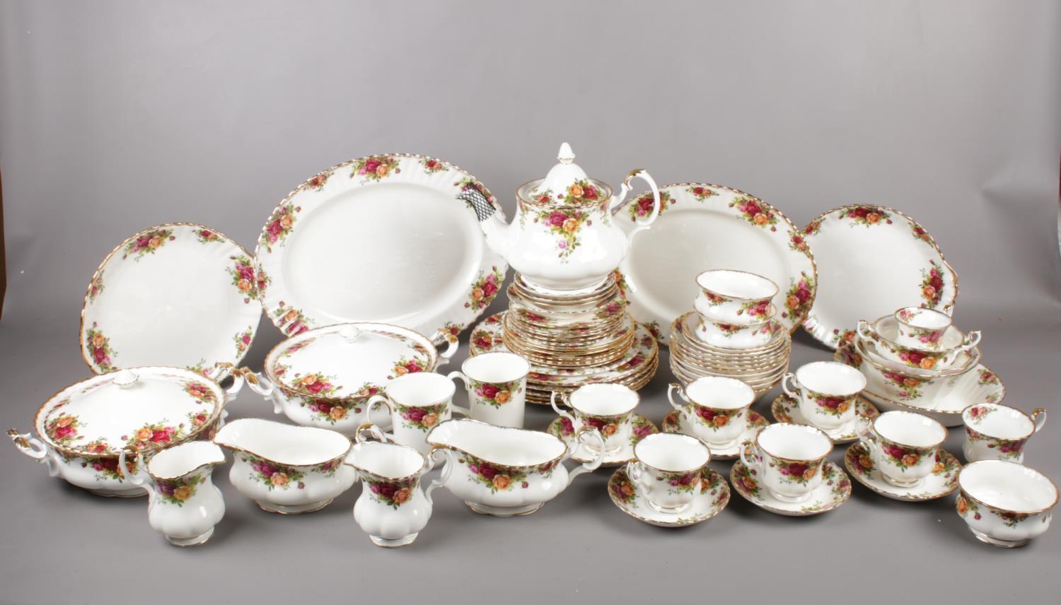 A large collection (approximately 65 piece) of 'Royal Albert' Old Country Roses comprising of, a