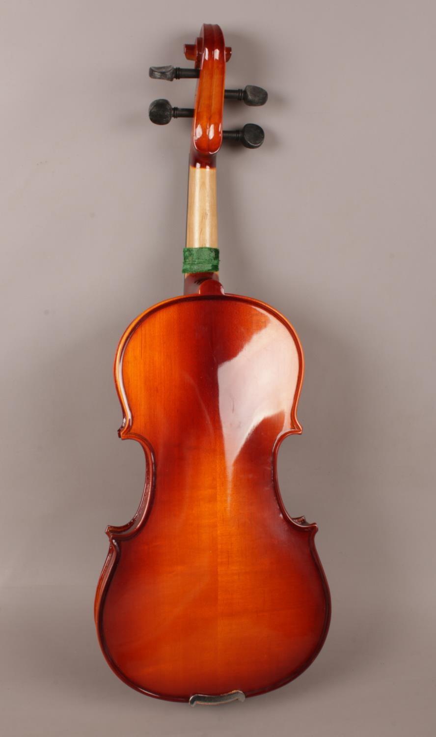 A 'Antoni' Debut 3/4 Violin, comes in green velvet lined case, label to interior. Total length: - Image 3 of 3