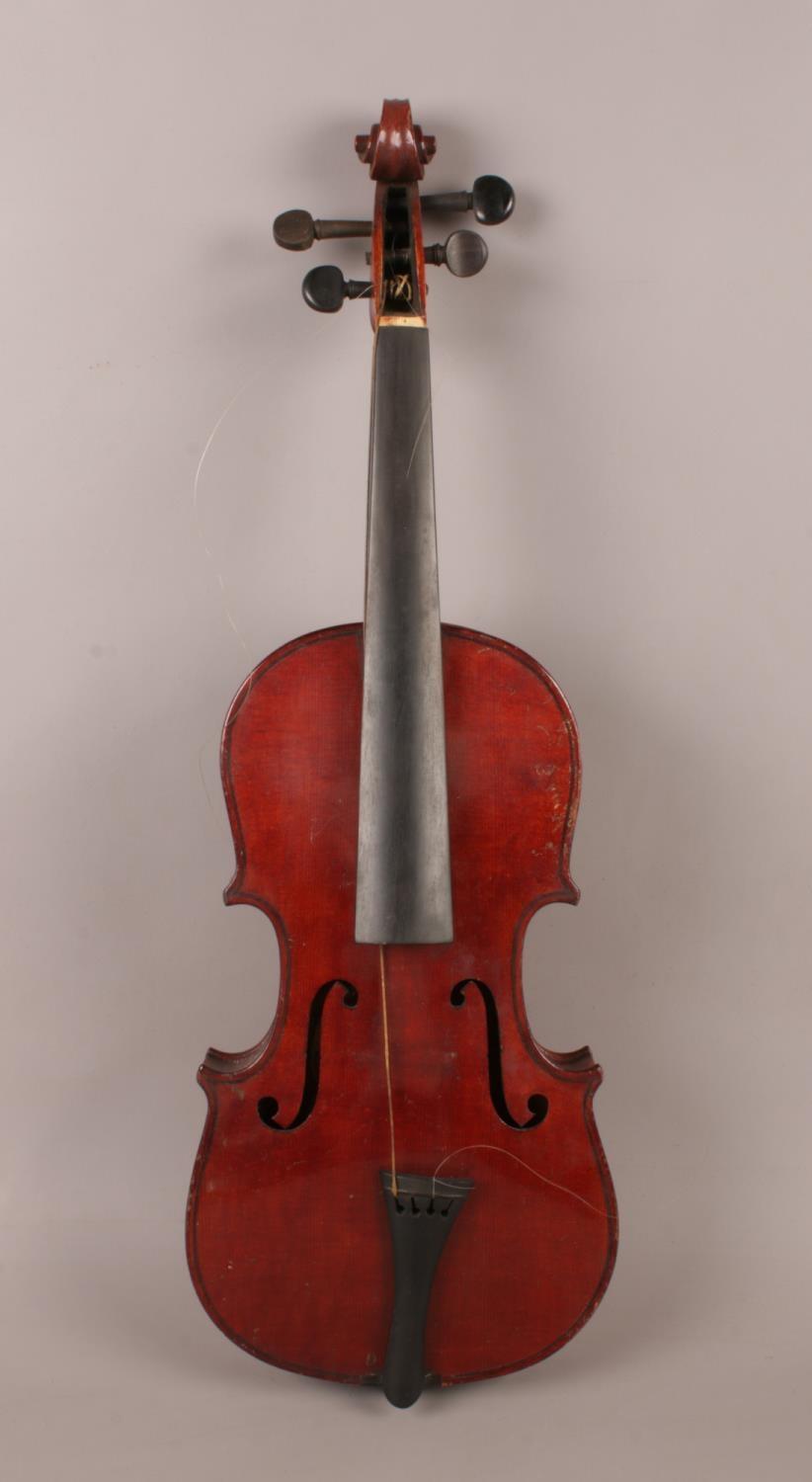 A French 19th century 'The Maidstone' Violin, bearing the retail label of John G. Murdoch & Co, - Image 3 of 7