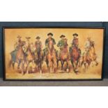 A framed picture from the 'Magnificent Seven' film. H:71cm,W:137cm. Please note that this picture is